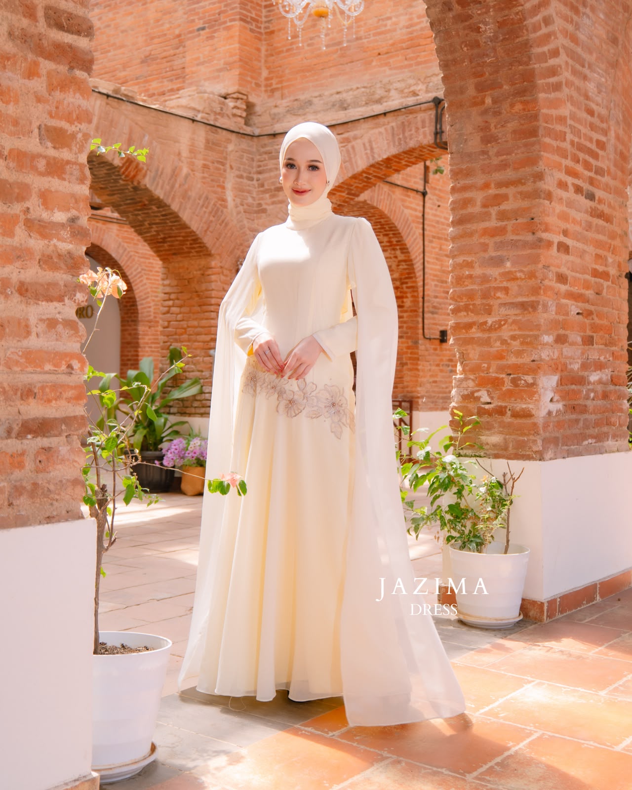 Jazima Dress White Bridal - Custom
